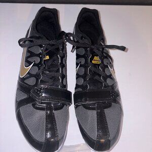 Nike Zoom Rival Sprint Track Spikes Shoes Men’s Size 9.5 Black and Gold - New